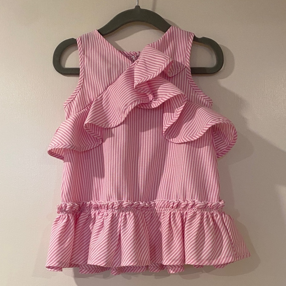 Habitual Girl Pink and White Striped Dress Baby Girl Size 12
Months NWOT